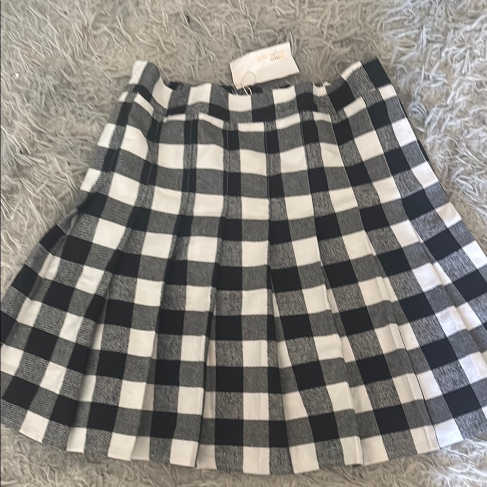 Viví dúo kid Classic Black and White Checkered Skirt